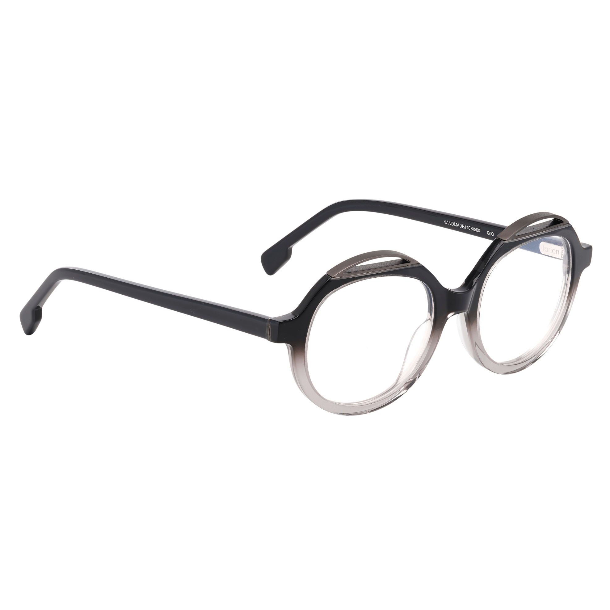 Tarian-G05-rectangle-eyewear-dark-brown-gradient-clear-grey