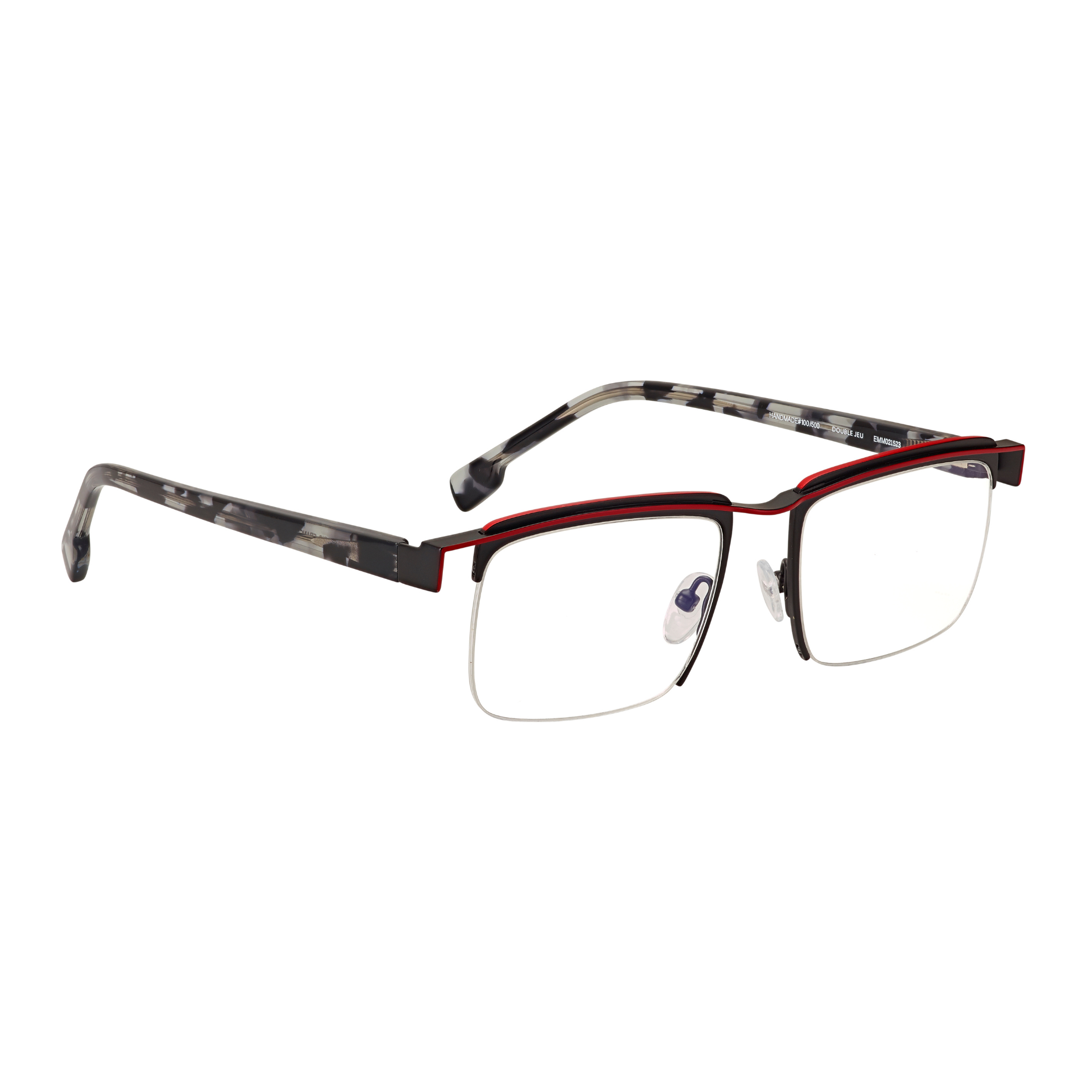 Tarian-Double-Jeu-rectangle-eyewear-tortoiseshell-red-black
