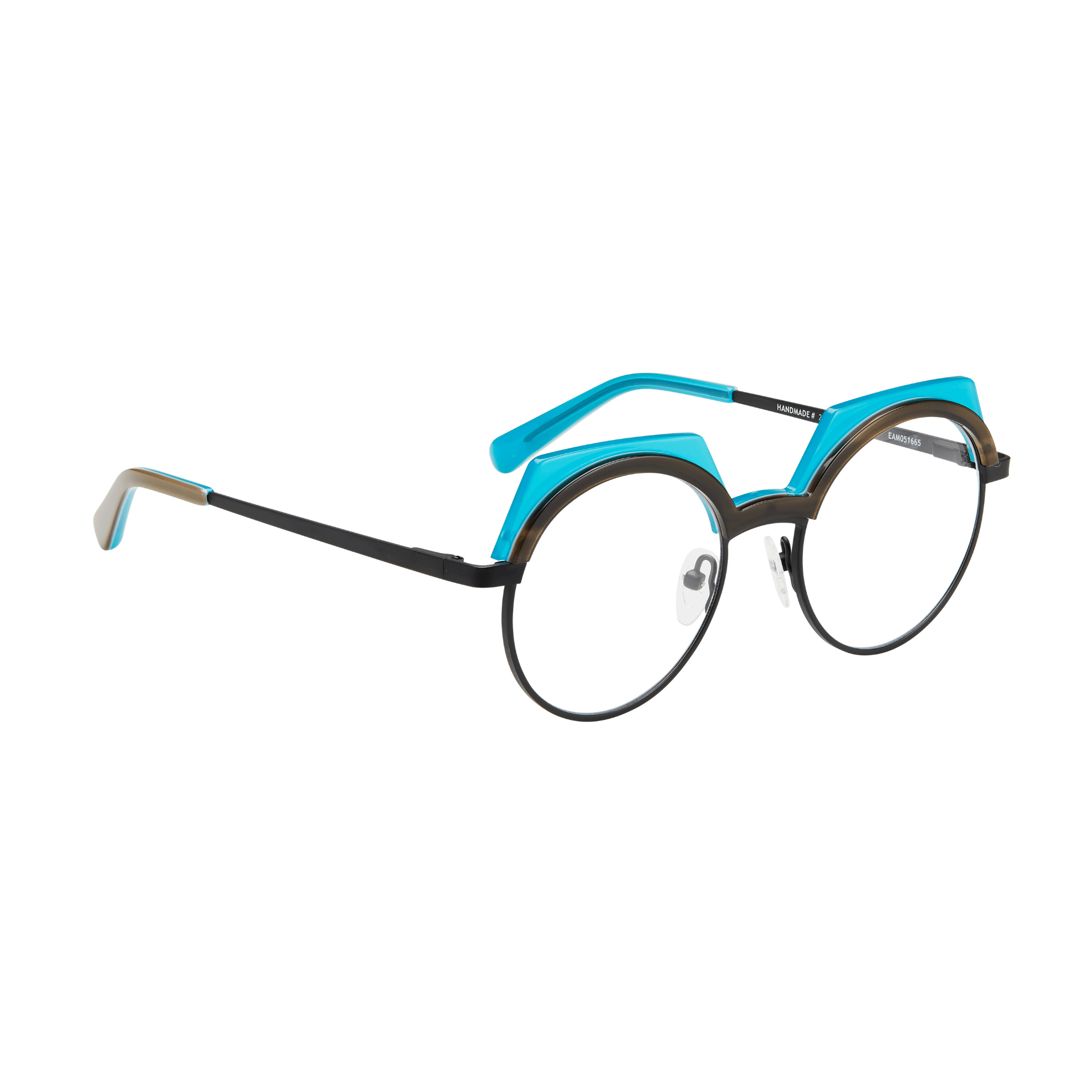 Tarian-Ischia-round-eyewear-blue-turtleshell-black
