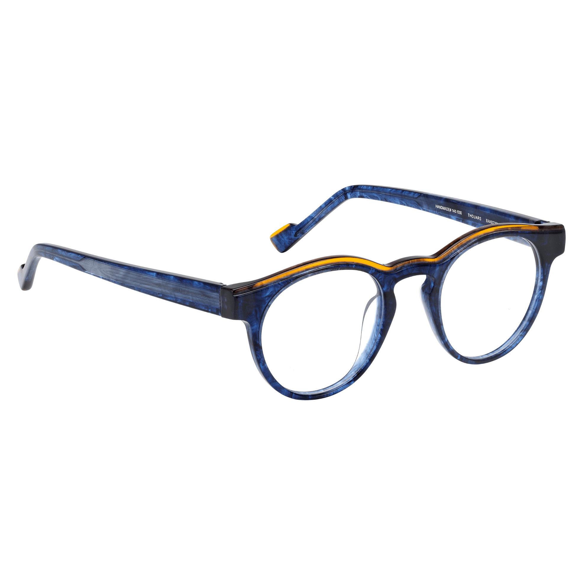 Tarian-Thouars-round-eyewear-blue-tortoiseshell-orange