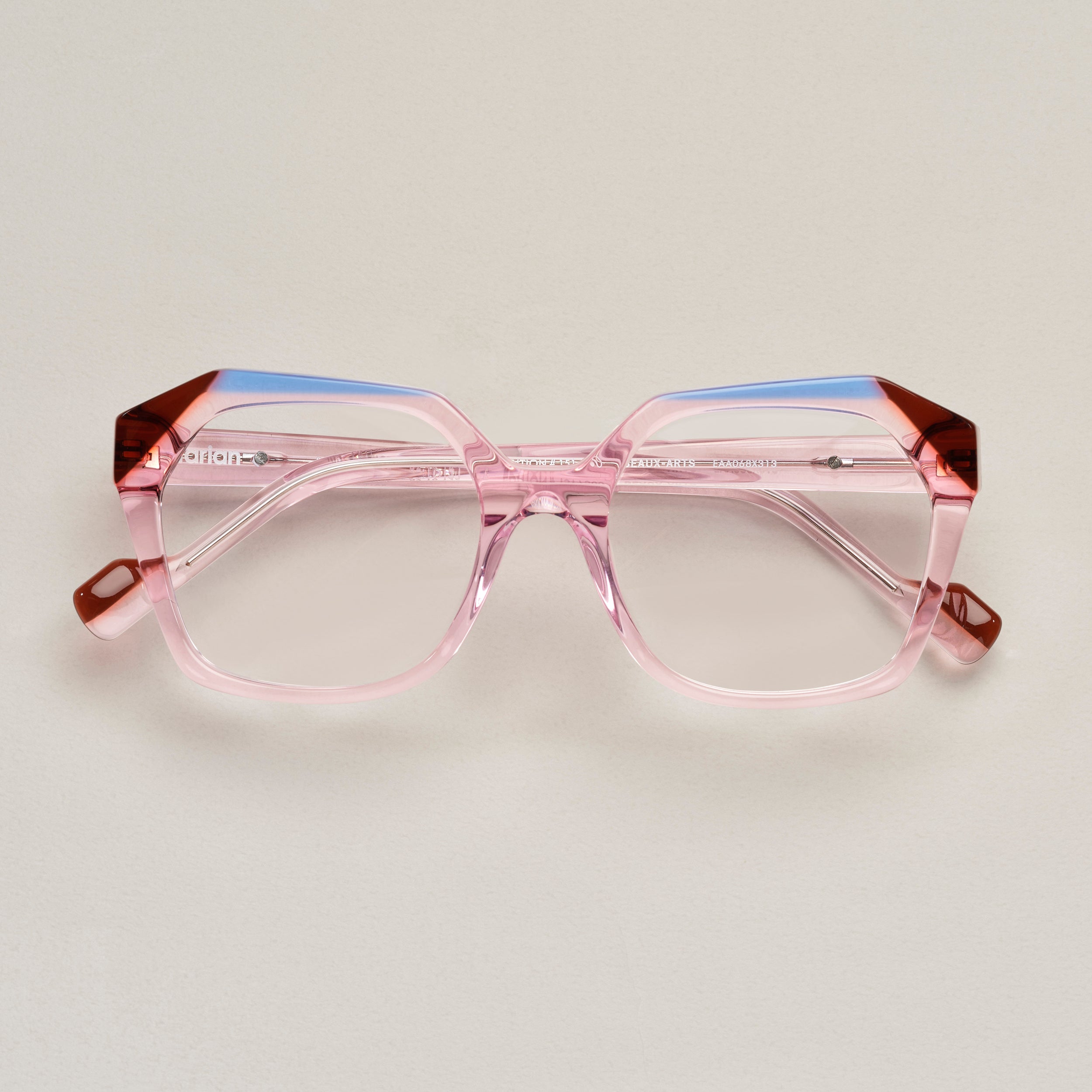 Tarian-Beaux-Arts-large-rectangle-cateye-eyewear-clear-pink-brown-blue