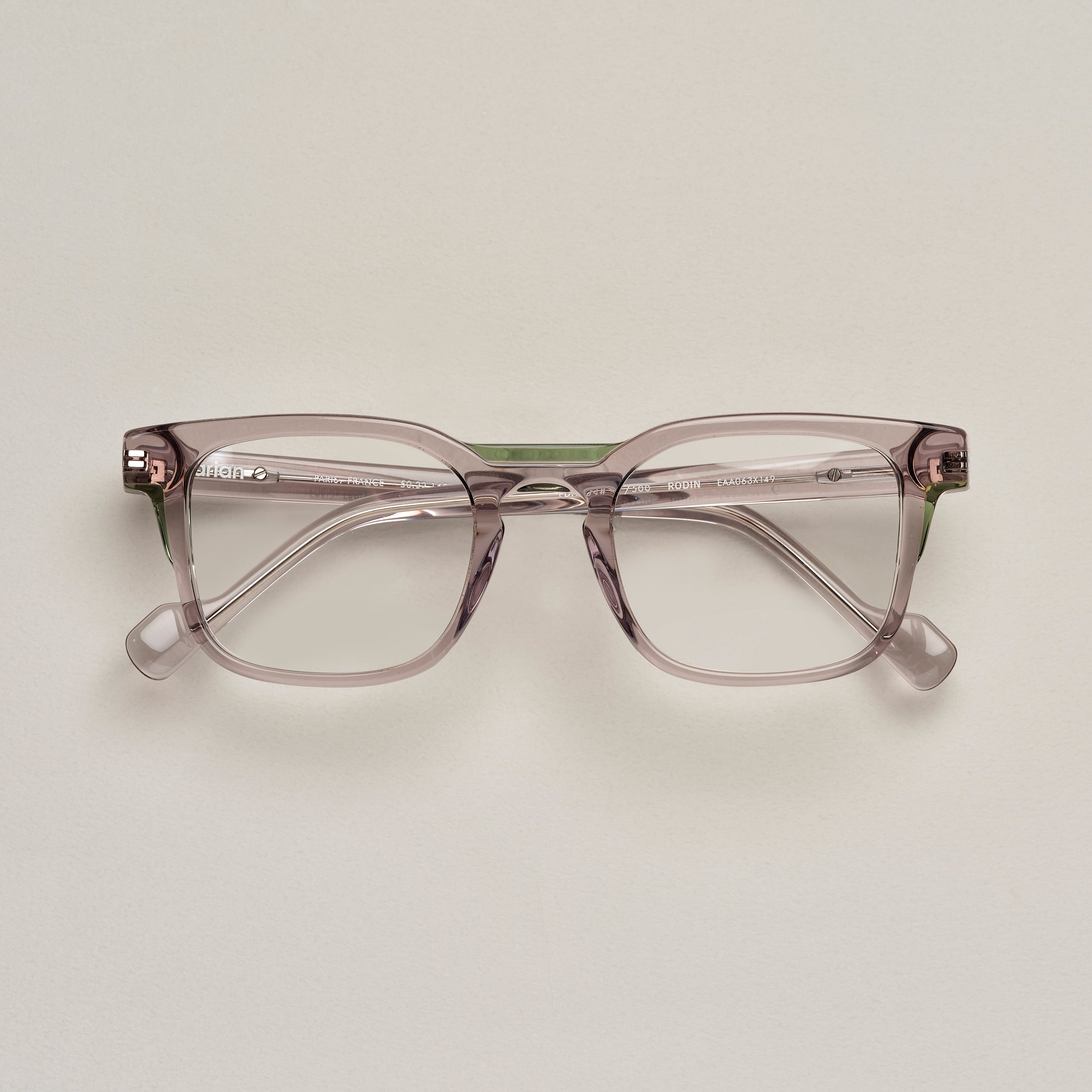 Tarian-Rodin-rectangle-eyewear-cleargrey-cleargreen