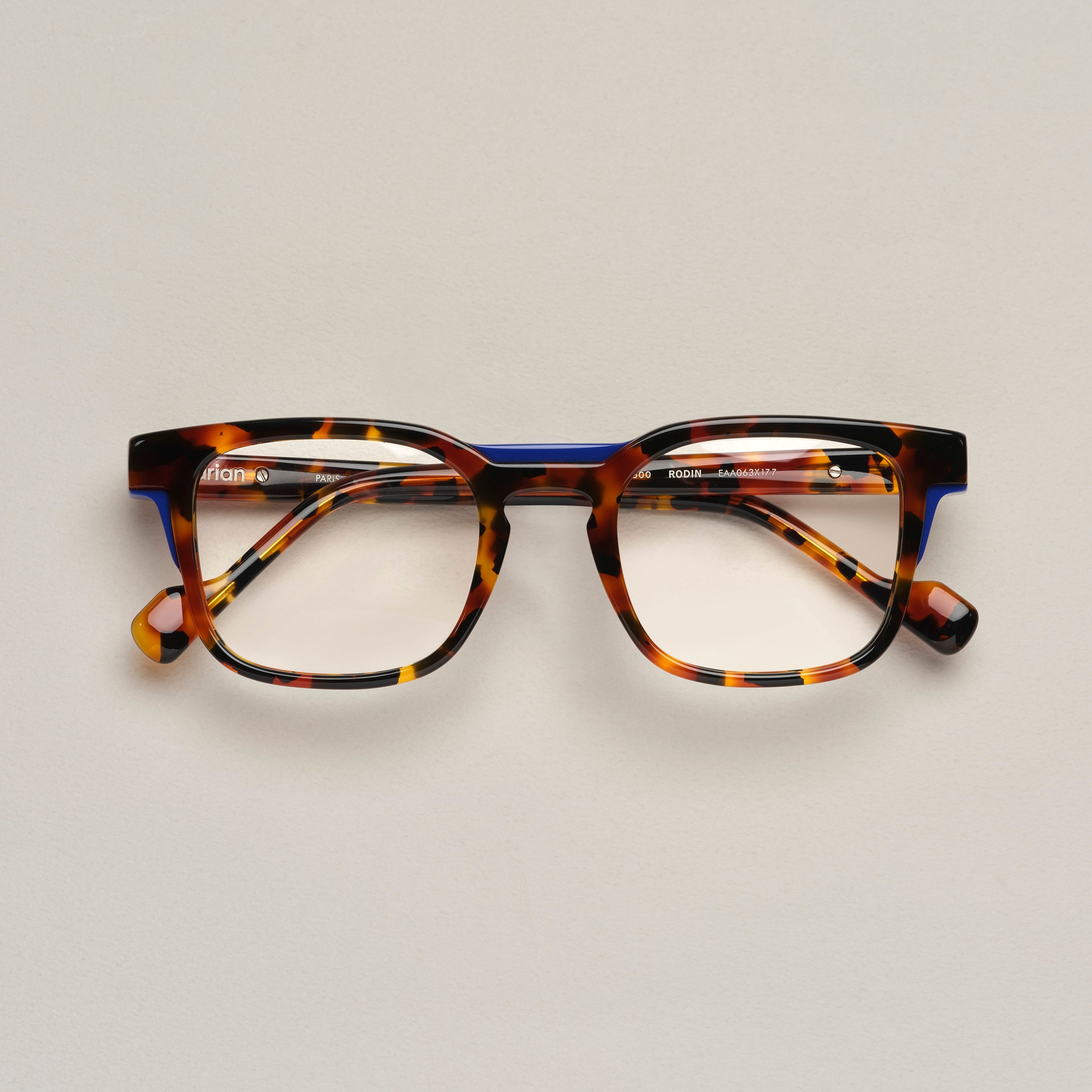 Tarian-Rodin-rectangle-eyewear-tortoiseshell-blue