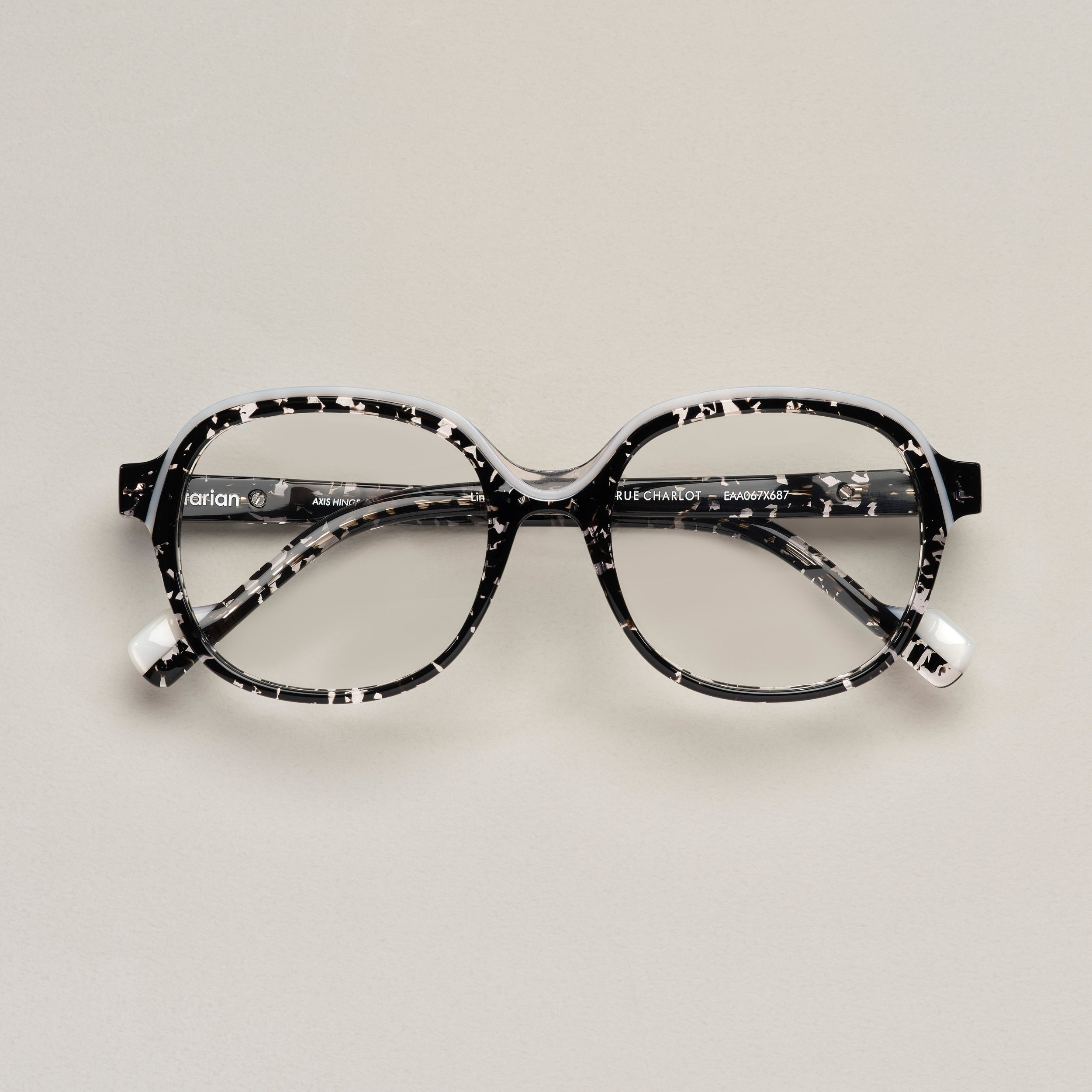Tarian-Rue-Charlot-large-oval-eyewear-black-white-clear