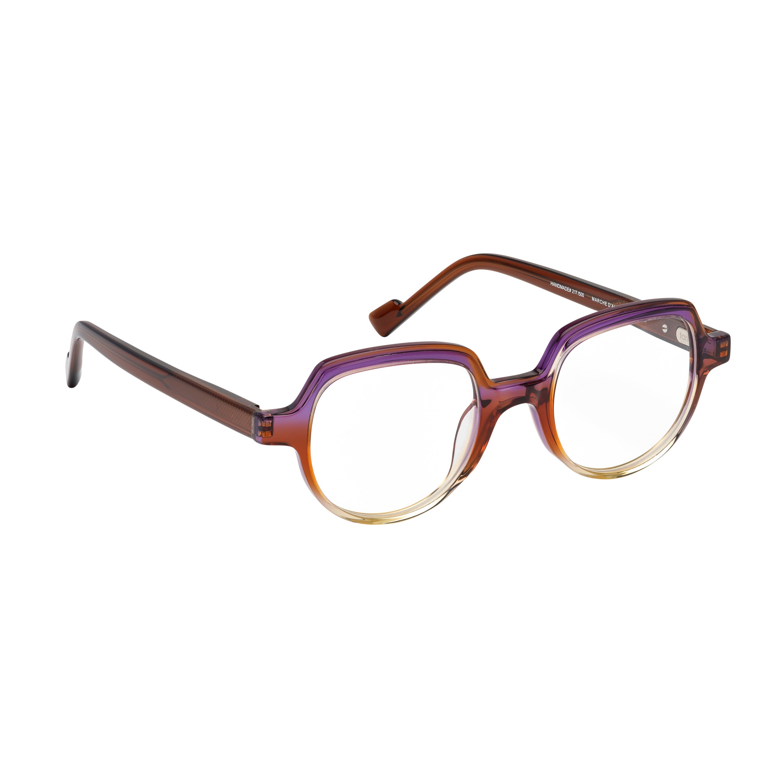 Tarian-Marche-d-Aligre-pantos-eyewear-purple-gradient-brown-to-clear