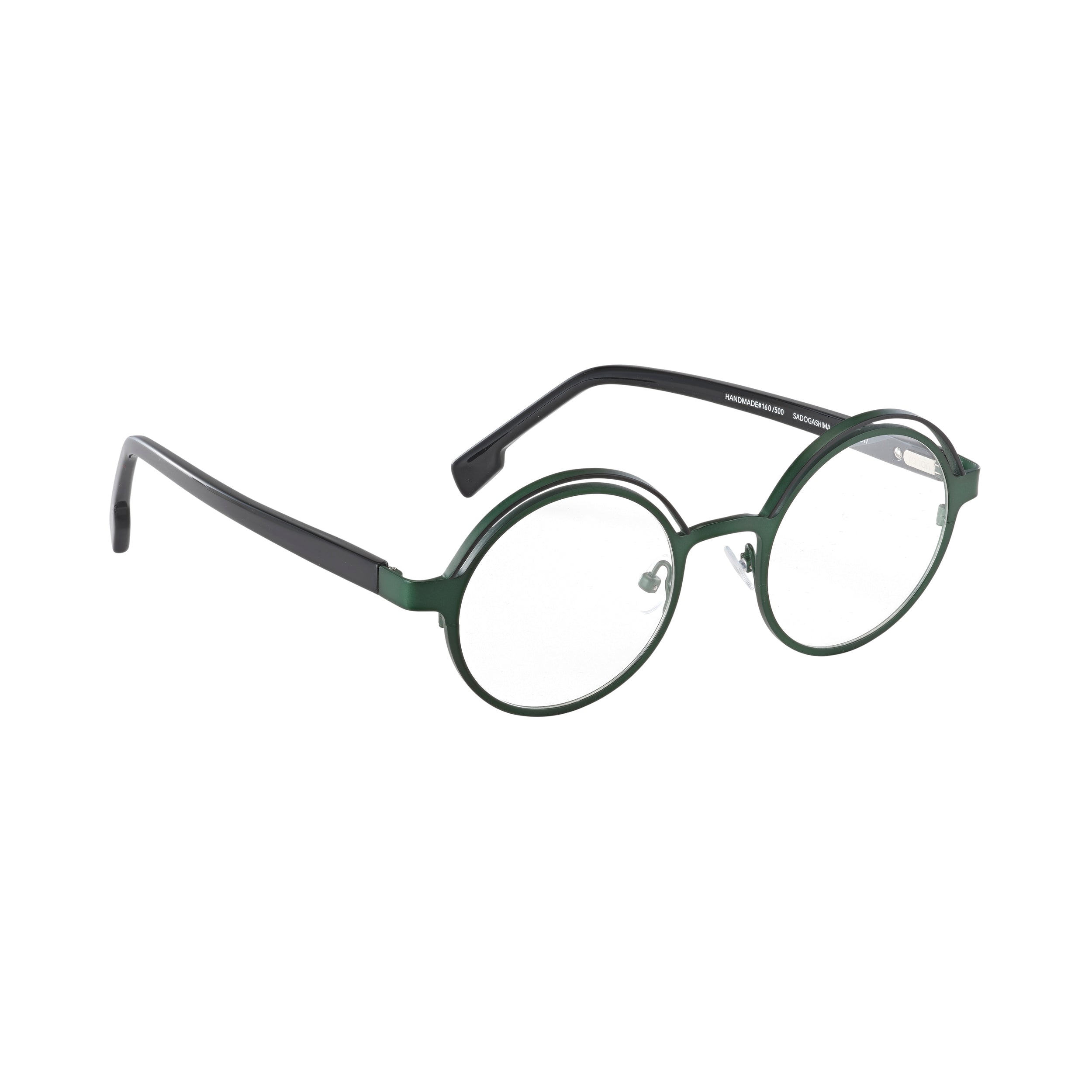 Tarian-Sadogashima-round-eyewear-green-black