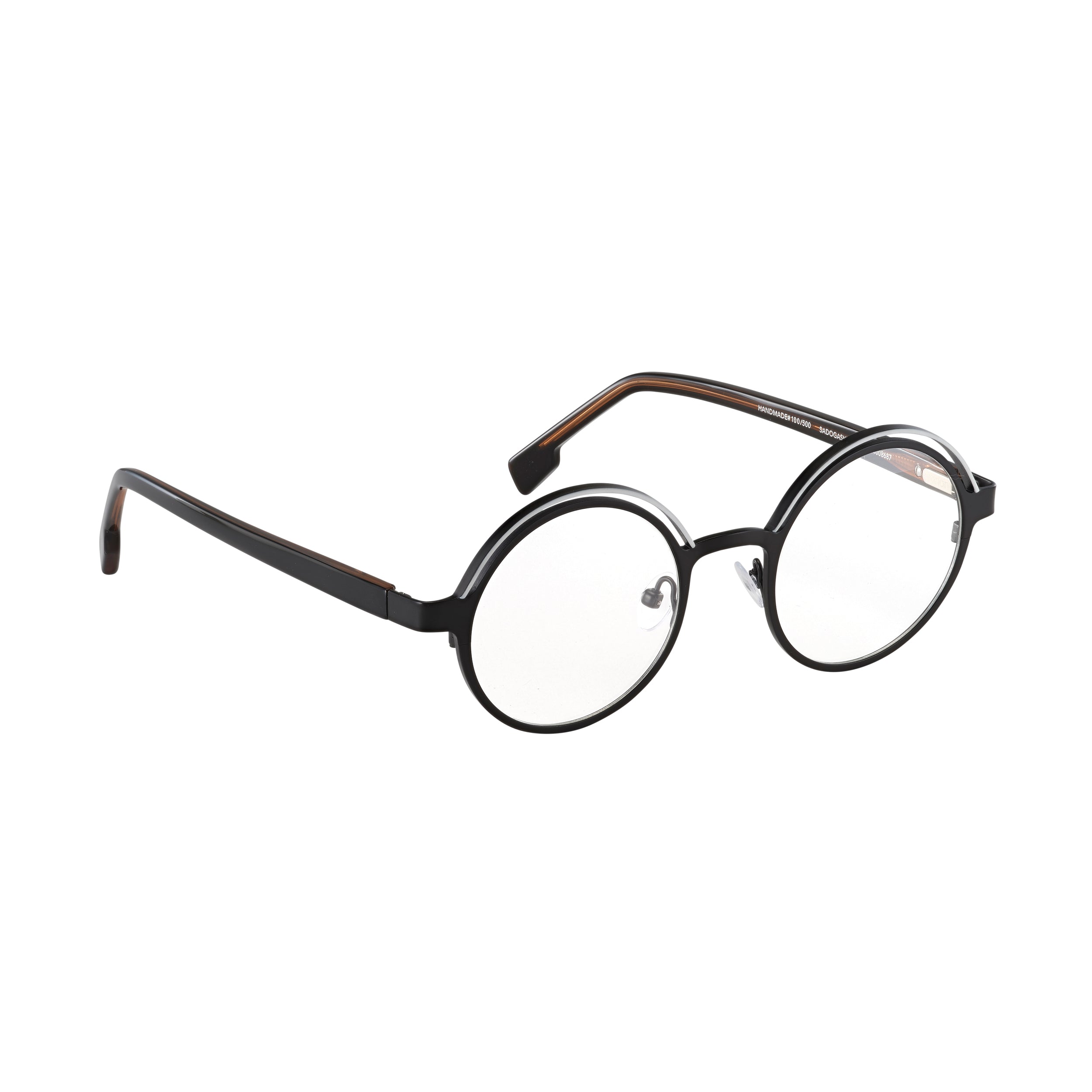 Tarian-Sadogashima-round-eyewear-black-white