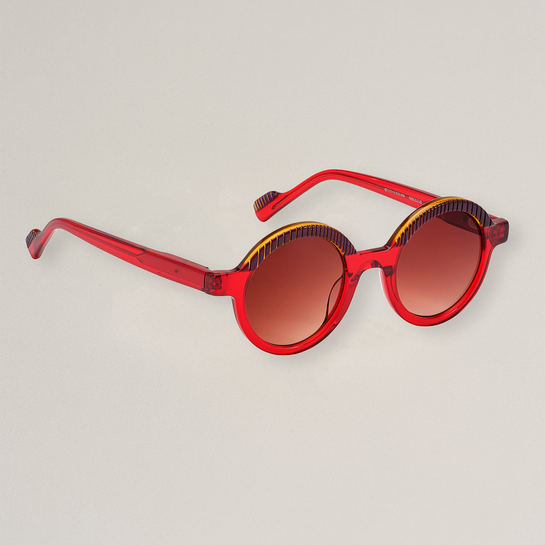 Tarian-Fabulous-round-sunglasses-red-orange-darkpurple